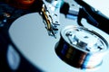 Close up of hard disk . Royalty Free Stock Photo