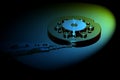 Close up of hard disk Royalty Free Stock Photo