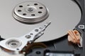 Close up of hard disk