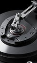 Close-up of a Hard Disk Drive (HDD) Read Write Head Assembly Royalty Free Stock Photo