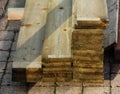 Stack of hardwood planks