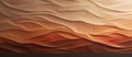 Close up of hardwood wall with peach hues resembling aeolian landform waves