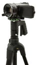 Close Up Of HD Camcorder On Tripod Royalty Free Stock Photo