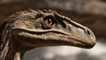 close up of a head of a dinosaur Some dinosaurs also had feathers on their eyes, which may have served various functions