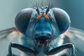Close-up of the head of a fly. Royalty Free Stock Photo