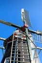 Close up head of historic windmill The Netherlands