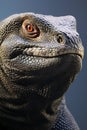 Close-up of the head of an iguana,  Studio shot Royalty Free Stock Photo