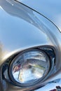 Close up of headlight on 1956 Chevy