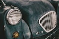 close up of headlight vintage classic car Royalty Free Stock Photo