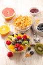 Healthy breakfast composition Royalty Free Stock Photo