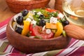 Close up healthy greek salad