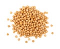 Close up heap of chickpea beans isolated on white