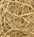 Close-up of heap of raffia or straw