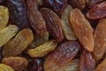 Close up of heap of raisins