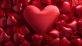 A close-up of a heart balloon bouquet, nestled in a bed of , as a gift for a special Valentine