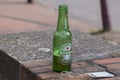 Close Up Heineken Beer Bottle At Amsterdam The Netherlands 27-4-2023