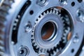 Close-up helical gears in car automatic transmission Royalty Free Stock Photo