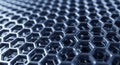 A close-up of a hexagonal lattice pattern, resembling a molecular or graphene Royalty Free Stock Photo