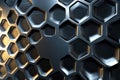 A close up of a hexagonal pattern
