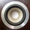 Close-up of a hifi speaker cone Royalty Free Stock Photo