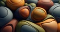 Abstract organic forms textured balls vibrant colors smooth surfaces organic shapes crowd Royalty Free Stock Photo