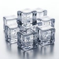Refreshing Crystal Clear Ice Cubes with Condensation Royalty Free Stock Photo