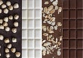 Close up of high quality handmade chocolate bars Royalty Free Stock Photo