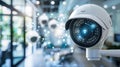High-Tech Security Camera in Modern Office Royalty Free Stock Photo