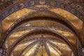 Ornate gilded restored interior of Fitzrovia Chapel at Pearson Square in London W1, UK. Royalty Free Stock Photo