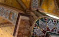 Ornate gilded restored interior of Fitzrovia Chapel at Pearson Square in London W1, UK.