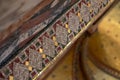 Ornate gilded restored interior of Fitzrovia Chapel at Pearson Square in London W1, UK.