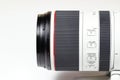 Close up Hight performance Professional camera zoom lens. Royalty Free Stock Photo