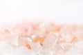 Close-up of Himalayan pink salt crystals