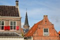 Close-up on historic house facades in Monnickendam, North Holland, Netherlands Royalty Free Stock Photo