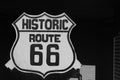 Close Up Of Historic Route 66 Sign