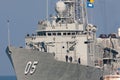 Close up of the HMAS Melbourne FFG 05 Adelaide-class guided-missile frigate of the Royal Australian Navy