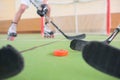 close up hockey match Royalty Free Stock Photo