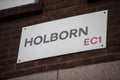 Close up of Holborn sign