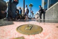 Close up of a Hollywood boulevard star Royalty Free Stock Photo