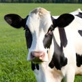 Holstein Heifer In Green Pasture