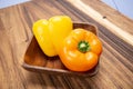 close-up of home-grown bell peppers Royalty Free Stock Photo
