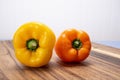 close-up of home-grown bell peppers Royalty Free Stock Photo