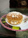 close up of home made fried chicken cheese burger Royalty Free Stock Photo