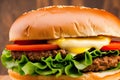 Close-up of home made tasty burger Royalty Free Stock Photo