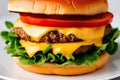 Close-up of home made tasty burger Royalty Free Stock Photo