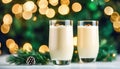 Homemade festive cinnamon eggnog