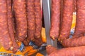 Close up of Homemade Sausages Made of Chilli and Pork