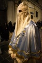 Close-up of a hooded believer during the Good Friday procession in Chieti, the oldest in Italy