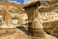 Close-up Hoodoos Drumheller valley Royalty Free Stock Photo