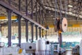 Close up hook crane of overhead crane in factory Royalty Free Stock Photo